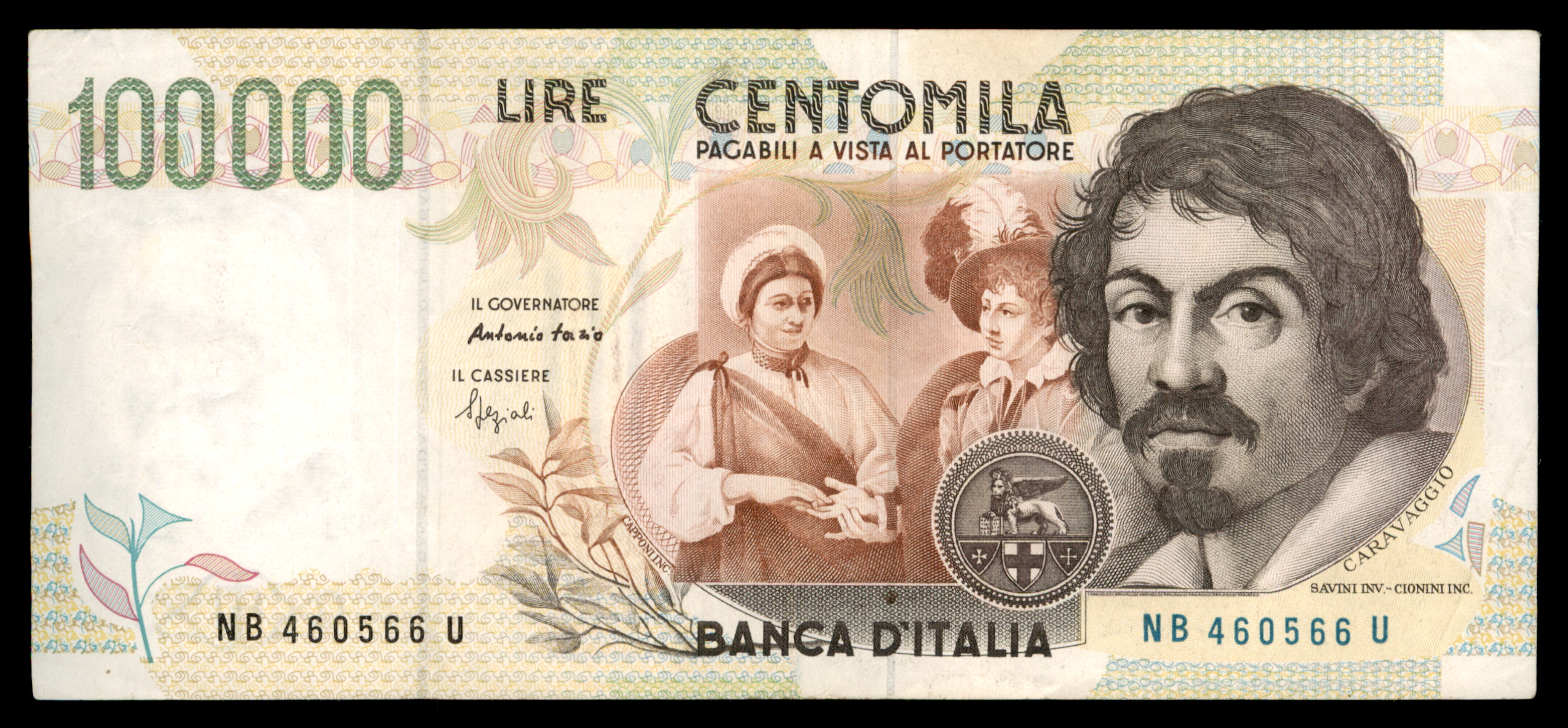 לוט 215 – שטרות איטליה – 100,000 לירה, קרוואג'ו, בנקו ד'איטליה | Lot 215 – Italy Banknotes – 100,000 Lire, Caravaggio, Banca d'Italia – תמונה 16