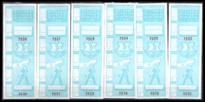 לוט 88 – תוויות חברות "הסתדרות העובדים הלאומית בא"י" – 6 תוויות נייר , ישראל | Lot 88 – Israel National Workers Union "Histadrut" Membership Piece– 6 Unused paper item with IDF Emblem